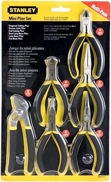 STANLEY Pliers Set, Bi-Material, Mini Set, 6-Piece (84-079)