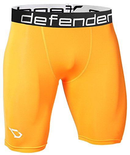 Defender Men's Cool Dry Compression Baselayer Shorts Pants Capri Tights