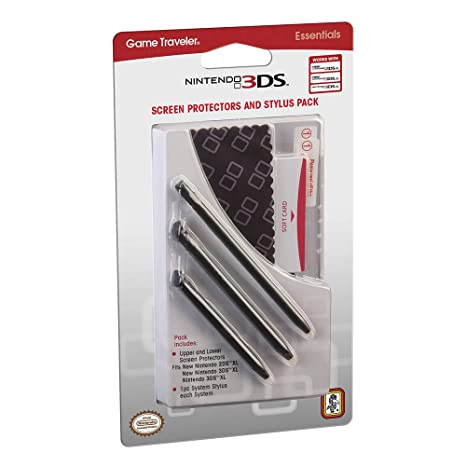 Officially Licensed Nintendo 3DS – Game Traveler Essentials – Screen Protector and Stylus Pack