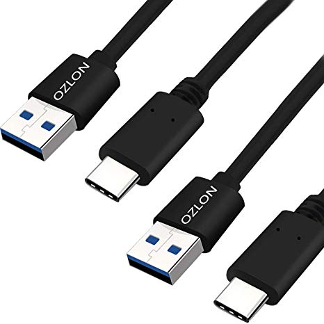 Type C to USB A 3.0 Cable, (2-Pack 3.3ft) OZLON USB 3.1 Type C USB-C to USB-A 3.0 Charging & Data Transfer Cable for Google Pixel, LG, Nintendo Switch, Samsung Galaxy S8 Plus, MacBook More