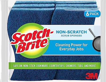 Scotch-Brite Non-Scratch Scrub Sponge, 6-Sponges