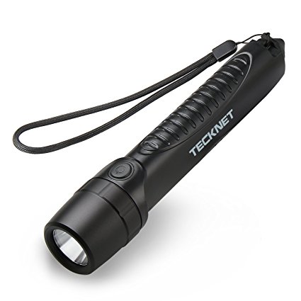 TeckNet Led Flashlight Torch Power Bank, 10400mAH Rechargeable, Waterproof IPX8, With Emergency Hammer Window Breaker for Camping Security Emergency Use