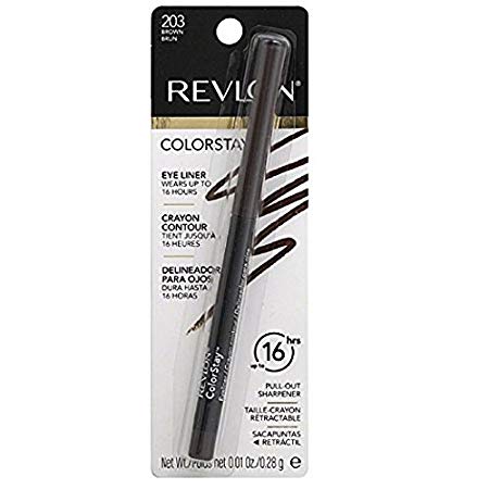 Revlon ColorStay Eyeliner Pencil, Brown [203], 0.01 oz (Pack of 2)