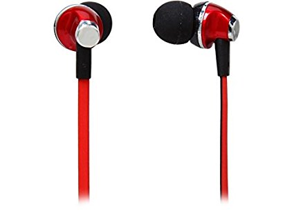 Rosewill E-360-BKR 3.5mm Connector Black and Red Passive Noise Isolating Earbuds with Mic & Multi-Function Control Button for Smartphones