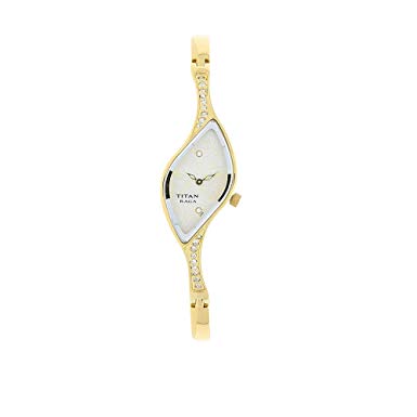 Titan Raga Gold Metal Jewellery Bangle Design, Bracelet Clasp, Quartz Glass, Water Resistant Analog Wrist Watch