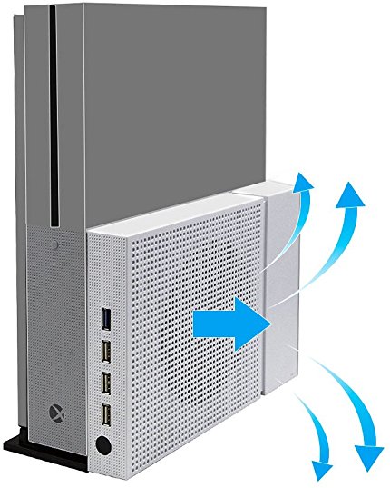 Ideashop Xbox One S Vertical Stand Cooling Fan and 4 Ports USB Hub for Xbox One S - Premium Xbox One Accessories