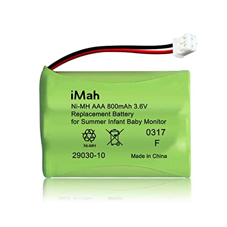 Replacement Battery 29030-10 (Connector) Only fits Summer Infant Baby Monitor Wide View 28650 29000 29000A & Clear Sight 29040 29030
