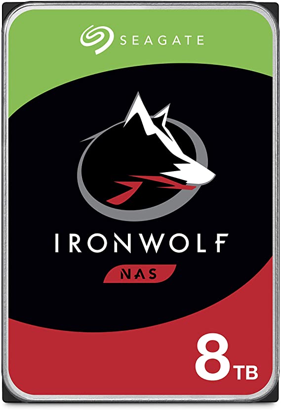 Seagate IronWolf 8 TB NAS Internal Hard Drive HDD – 3.5 Inch SATA 6 GB/s 7200 RPM 256 MB Cache for RAID Network Attached Storage, 3 Years Data Recovery – Frustration Free Packaging (ST8000VNZ04)