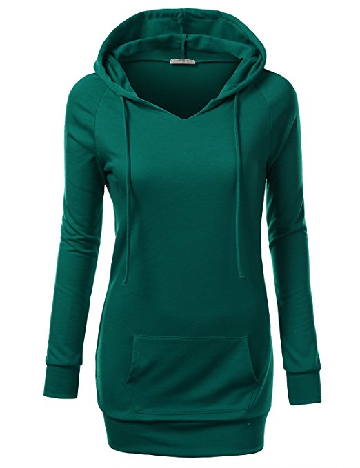 J.TOMSON Womens Solid Long Sleeve Pullover Hoodie XS-4XL (18 Colors)