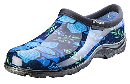 Sloggers Women's Waterproof Rain Garden Shoe Comfort Insole, Spring Surprise Blue, Size 08, Style 5118SSBL08
