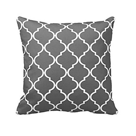SMTSMT Pillow Case Sofa Waist Throw Cushion Cover Home Decor-Gray (18"x18"/45cmx45cm)