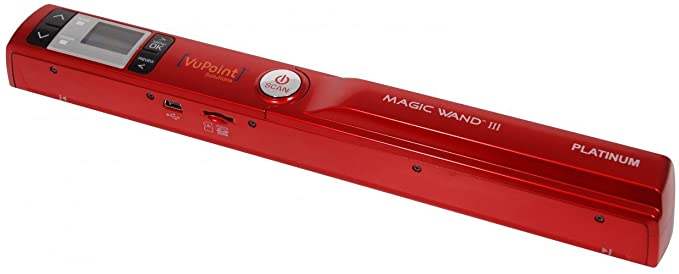 VuPoint PDS-ST442R-VP Magic Wand III Portable Scanner (RED) W/1050DPI SENSOR