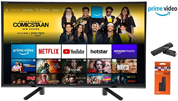 Sony Bravia 80cm (32 Inches) HD Ready LED TV with Amazon Fire TV Stick, KLV-32R422F (Black) | Smart Combo