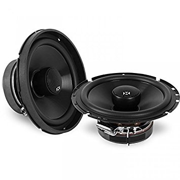 NVX® 6 1/2 inch True 100 watt RMS 2-Way Coaxial Car Speakers [V-Series] with Silk Dome Tweeters, Set of 2 [VSP65]