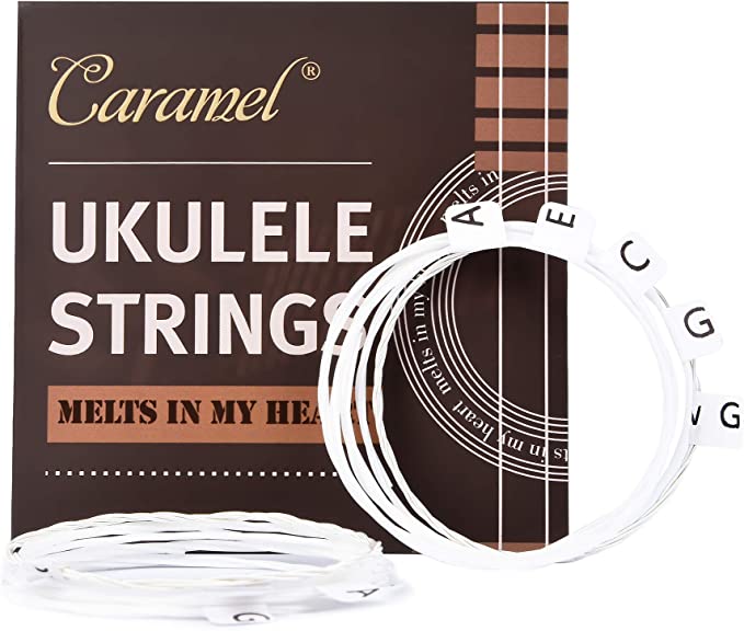 2x Sets of Fluoro-Carbon Ukulele String Clear Color with Extra 2x Low G (G/Low G-C-E-A) for Soprano Concert Tenor Ukulele