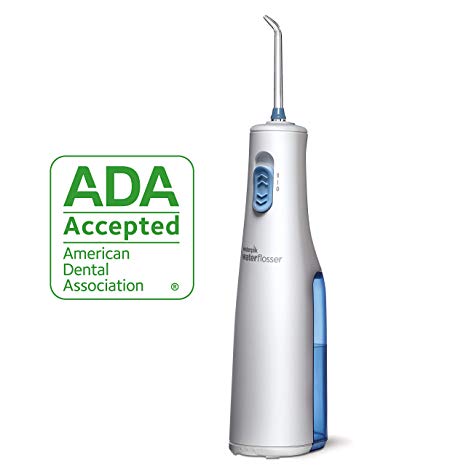 Waterpik Cordless Water Flosser, Battery Operated & Portable for Travel & Home, ADA Accepted Cordless Express, White WF-02