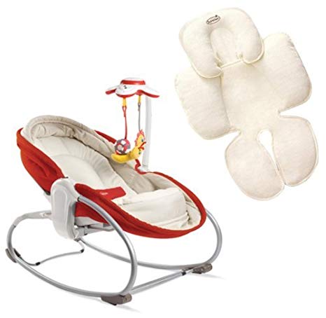 Tiny Love 3 in 1 Rocker Napper with Snuzzler Seat Insert, Red