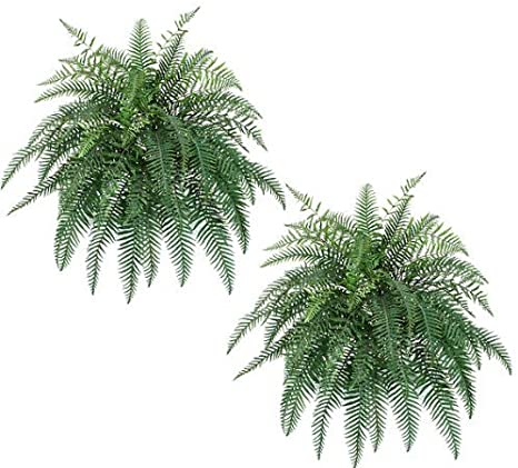 40" Artificial River Fern Hanging Plant Boston Bush Tree Arrangement, with No Pot, (Pack of 2)