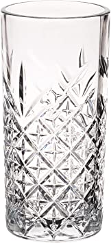 Timeless 10 Ounce Highball Glasses, Set of 6 Etched Drinking Glasses - Dishwasher-Safe, Chip-Resistant, Clear Glass Water Glasses, Lead-Free, For Juices Or Cocktails - Restaurantware