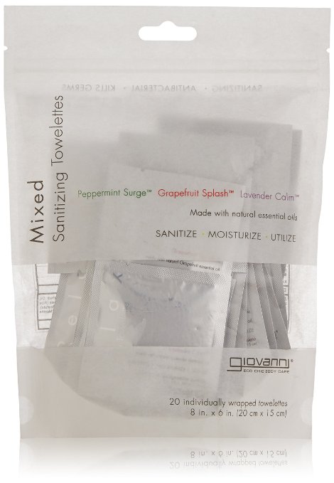 Giovanni Mixed Organic Towelettes, 20 Count