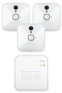 Blink Home Security Camera System for Your Smartphone with Motion Detection, HD Video, Battery Powered, and Cloud Storage Included - 3 Camera Kit