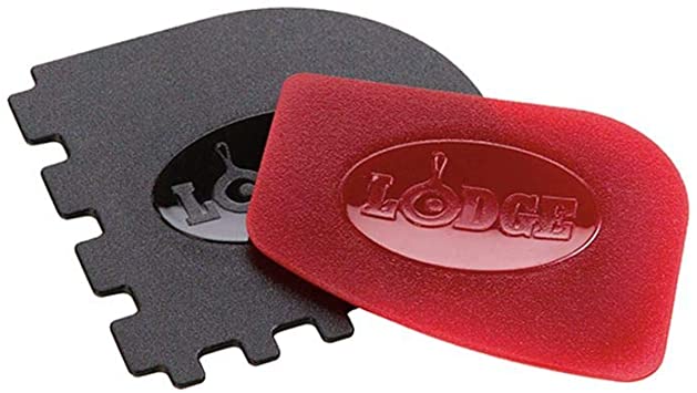 Lodge Pan and Grill Scraper, Set of 2, Red/Black