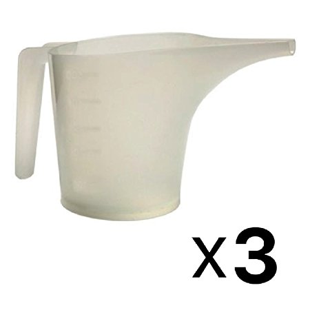 Norpro 2-Cup Measuring Funnel Pitcher Translucent White Batter Pouring (3-Pack)