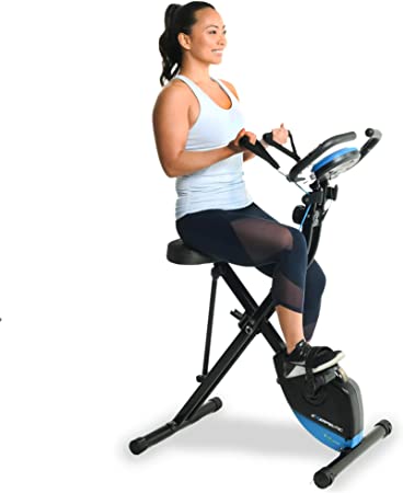 Exerpeutic Bluetooth Smart Foldable Bike with Resistance Bands and Free MyCloudFitness App