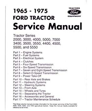 1965-1975 FORD TRACTOR 2000-7000 Service Manual Book