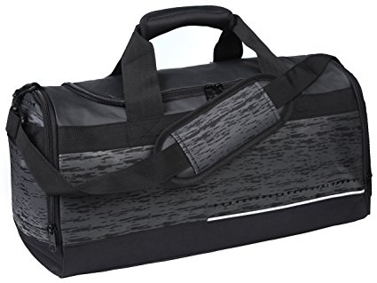 MIER Mens Holdall Gym Bag Sports Duffel Bag with Shoes Compartment for Weekender, Overnight, Carry on, 40L, Black
