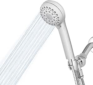 Waterpik High Pressure Hand Held Shower Head with Hose, PowerPulse Massage 6-Mode, Chrome XAL-643ME