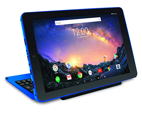 2019 RCA Galileo Pro 2-in-1 11.5" Touchscreen High Performance Tablet PC, Intel Quad-Core Processor 32GB SSD 1GB RAM WiFi Bluetooth Webcam Detachable Keyboard Android 6.0 Blue