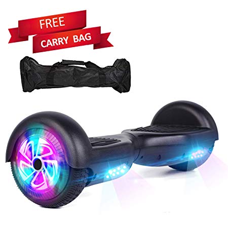 Sea Eagle Hoverboard Self Balancing Scooter Hover Board for Kids Adults with UL2272 Certified, Wheels LED Lights and Portable Carrying Bag (Black)