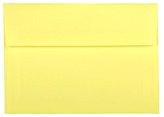 Canary Yellow Pastel 50 Boxed A6 (4-3/4 x 6-1/2) Envelopes for 4 x 6 Greeting Cards Invitations Announcement Showers from The Envelope Gallery