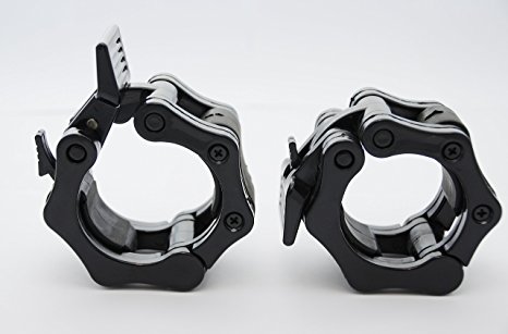 Quick Release Pair of Locking 2" Olympic Size Barbell Clamp Collar Great for Pro Training by Clout Fitness