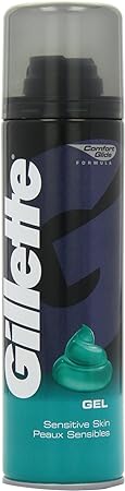 Gillette Classic 200 ml Sensitive Skin Shaving Gel (Pack of 2)