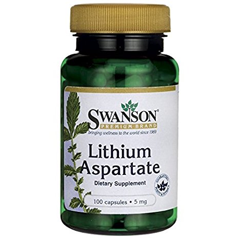 Swanson Lithium Aspartate 5 mg 100 Caps