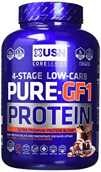 USN Pure Protein GF1 Low Carb Protein Shake, Chocolate - 2.28 kg