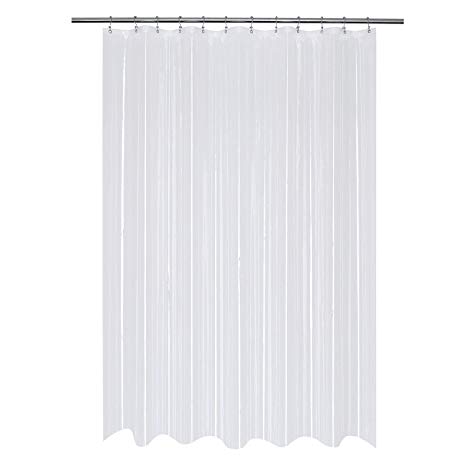 Mrs Awesome Extra Long Shower Curtain or Liner 72 x 84 inch, Clear PEVA 8G, Water Proof, Non-Toxic and Odorless