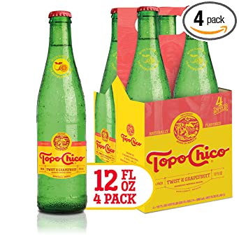 Topo Chico Sparkling Mineral Water, Grapefruit, 288 fl oz (Pack of 4)