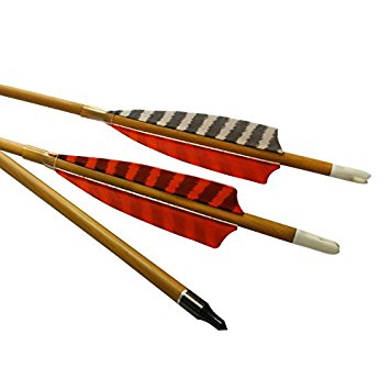 ELONG 12pk 30" Archery Carbon Arrows Wood Camo Spine 600 Recurve Bows Turkey Feather Arrow