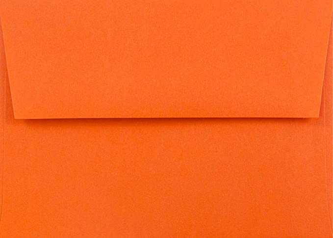 Pumpkin Orange 25 - A6 (4-3/4 x 6-1/2) Envelopes for 4 x 6 Photos Invitations Announcements Showers from The Envelope Gallery