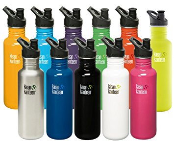 Klean Kanteen Classic Stainless Steel Bottle With Sport Cap