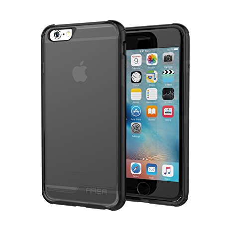 iPhone 6S Plus Case, Area by Incipio 5.5" Clear Hybrid Dual Layer Heavy Duty Translucent TPU Bumper Cover for iPhone 6 Plus Case [Octane Version]- Translucent Black