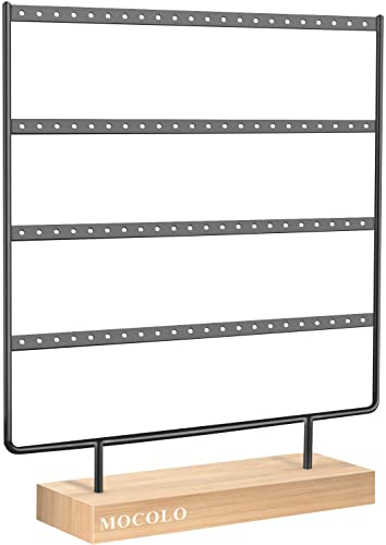 Earring Holder Stand, Earring Organizer Display Holder Stand for Hanging Earrings(88 Holes & 4 Layers)