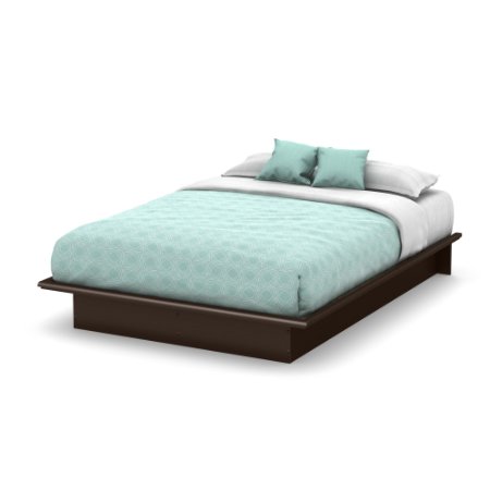 South Shore Furniture Step One Collection Queen Platform Bed, Chocolate