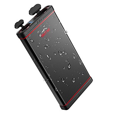 [Really Waterproof ] OUTXE IP67 Waterproof 10000mAh Power Bank with Flashlight Water Resistant Dustproof Shockproof Outdoor Portable Charger