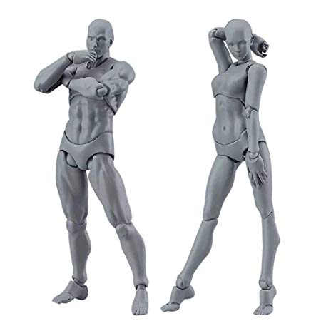 Drawing Figures,Mosunx Artists Action Figure Model Human Mannequin Man Woman Set (Multicolor)
