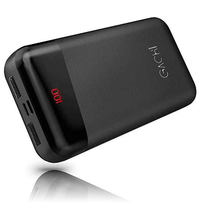GACHI Portable Charger, 26800mAh Power Banks, Ultra High Capacity External Battery Pack with LED Display, AUTO-IC, High Speed Phone Charger for Smartphone and More(Black)