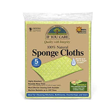 If You Care 100% Natural Sponge Cloths, 5 Count